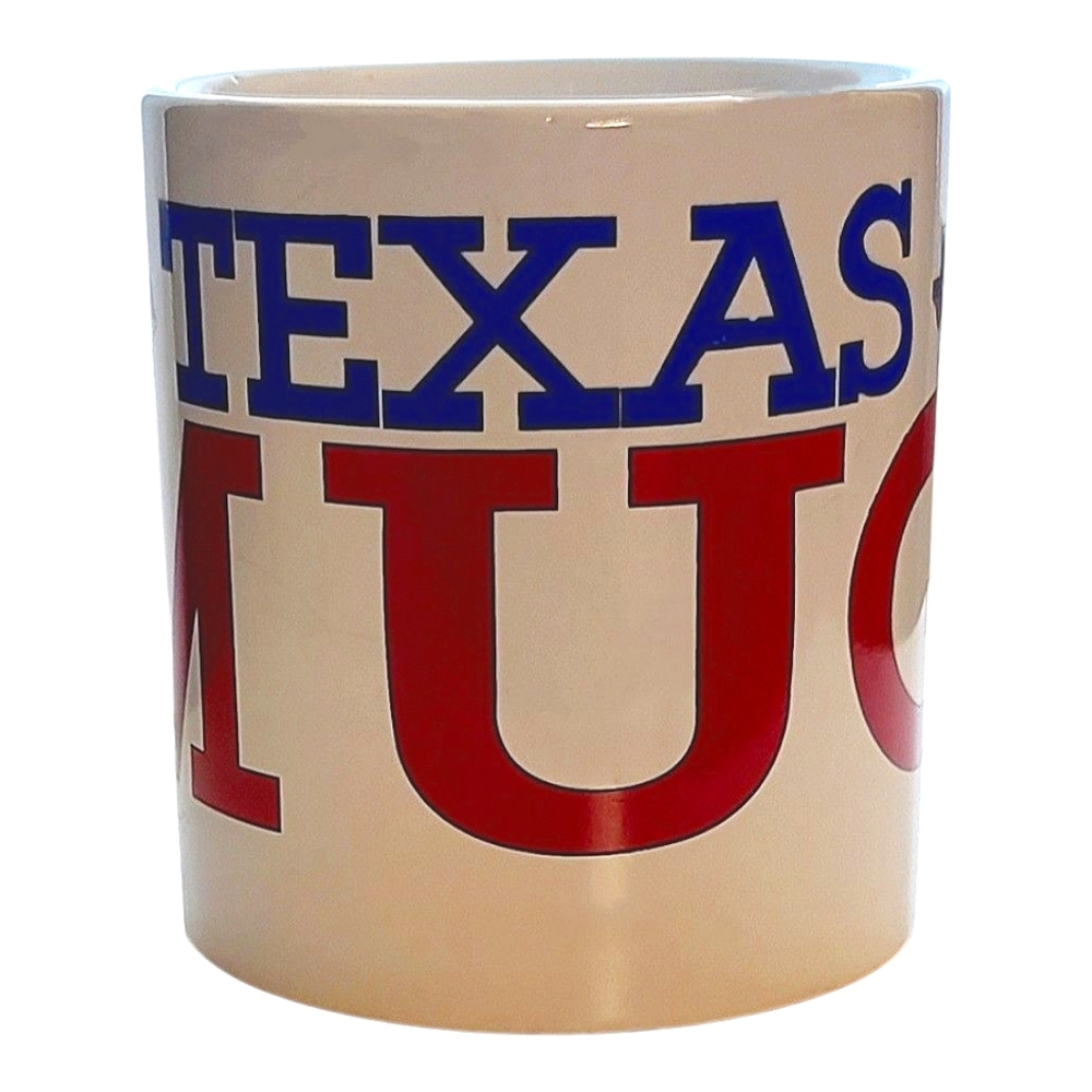 Vintage Texas Flag Longhorn Steer Souvenir State Lg Mug Coffee Cup